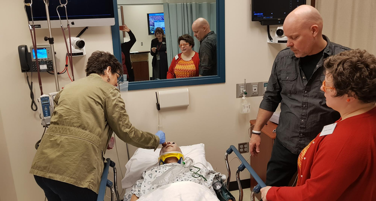 Preparing Manikin for scenario 